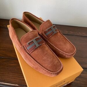 Tod's Men's Rust Suede CA75 Gommini 122 Loafer Shoe. XXM0GW0CT50RE0S204, US 8